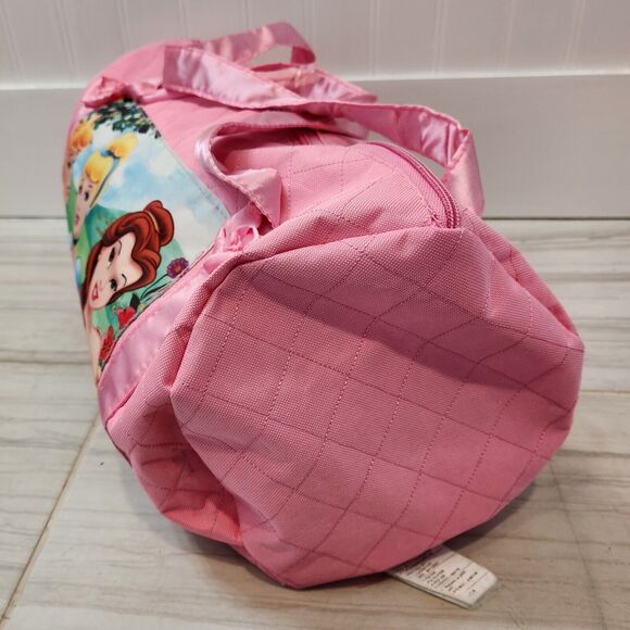 Disney Princess Aurora, Belle & Cinderella Girls Kids Pink Duffle Bag - Picture 3 of 13